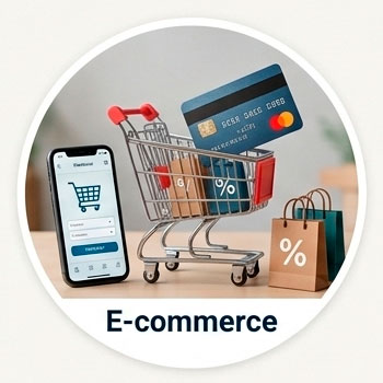 Ilustración de tienda online